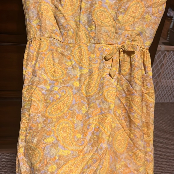 Women’s Vintage Yellow Handmade Sun Dress - Picture 2 of 5